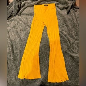 Bright Yellow Flare Pants